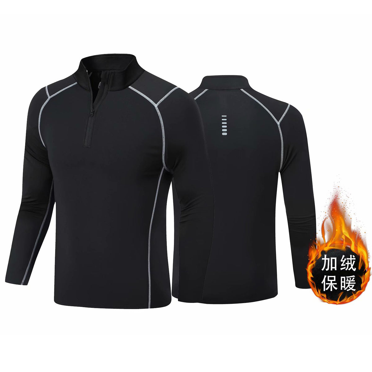 Herren-Laufshirt Fleece-gefüttert – Bild 2 | LuxeStyle