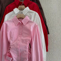 Taillierte Langarm-Bluse für Damen