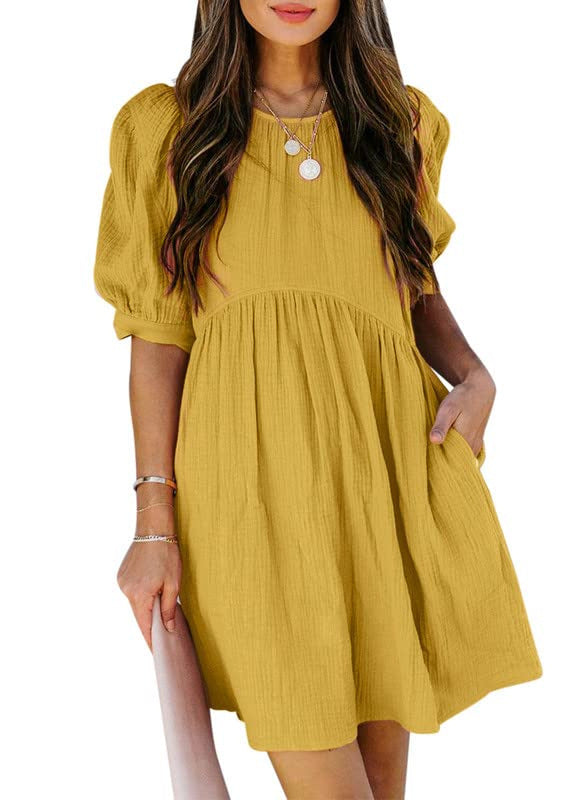 A-Linien Strickkleid mit 3/4-Ärmeln