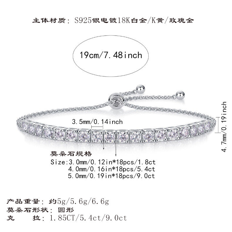 Moissanit Armband verstellbar – Bild 4 | LuxeStyle
