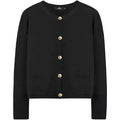 Rundhals-Cardigan mit Goldknöpfen – Bild 1 | LuxeStyle