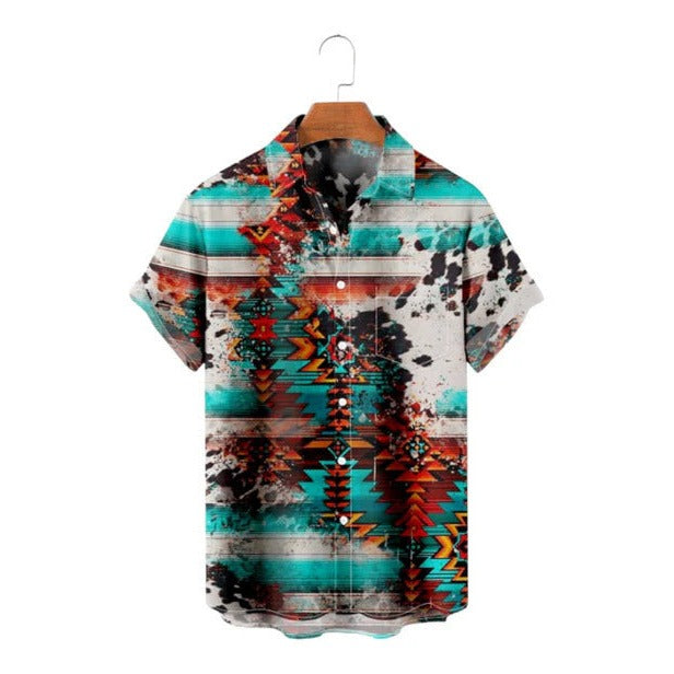 Herren Freizeit-Shirt mit Digital-Streifenmuster – Bild 1 | LuxeStyle