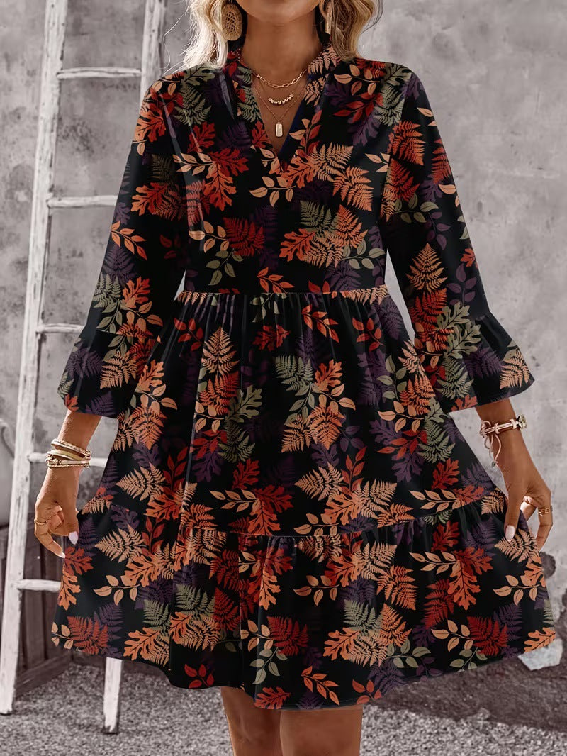 Elegantes Damenkleid mit 3/4-Ärmeln