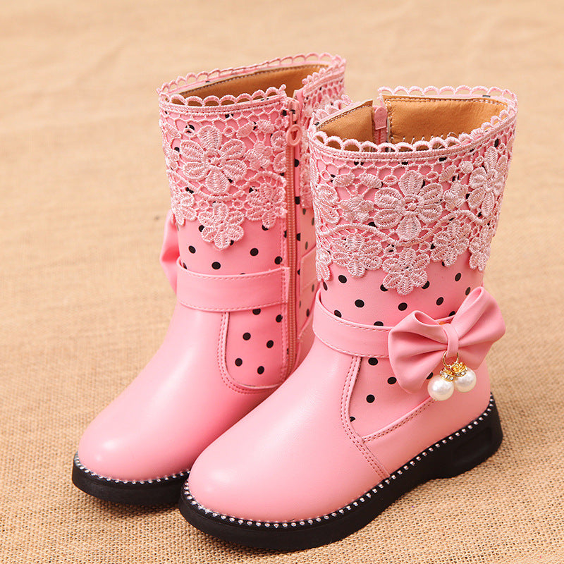 Mädchen-Winterschuhe mit Schleife – Bild 4 | LuxeStyle