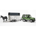 Land Rover Defender Station Wagon mit Pferdeanhänger und 1 Pferd – Bild 1 | LuxeStyle