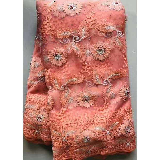 Blumenstickerei-Stoff aus 100% Polyester – Bild 1 | LuxeStyle