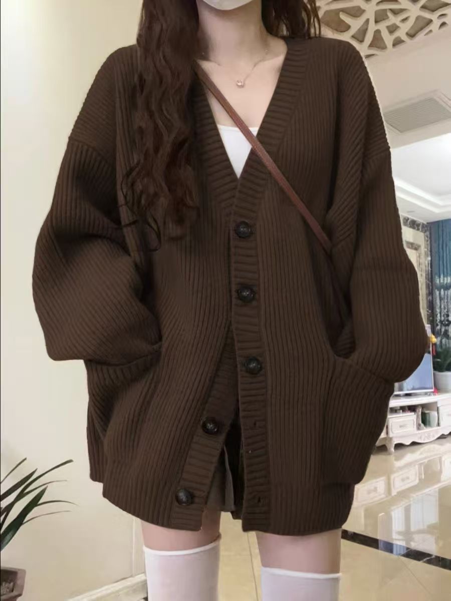 Einheitlich gefärbter Cardigan