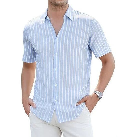 Herren Slim-Fit Hemd Leicht