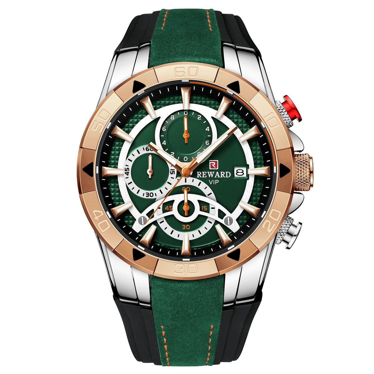 Herren Quarzuhr mit Kalender und Silikonarmband – Bild 8 | LuxeStyle