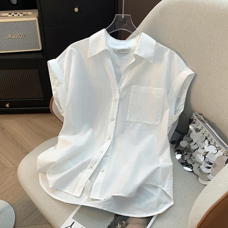 Luftige Retro-Bluse aus Baumwolle – Ansicht 4