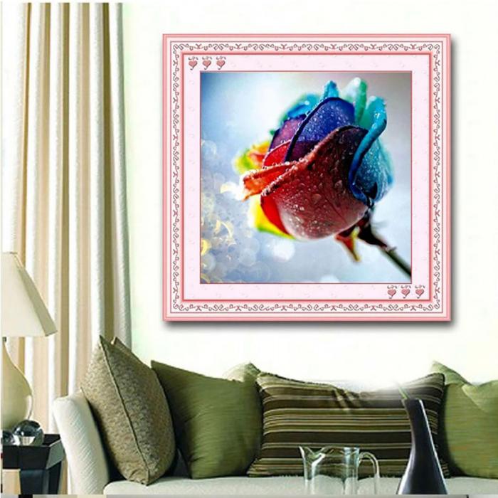 5D DIY Diamant Painting Bunte Rosen (30x30cm) – Bild 2 | LuxeStyle