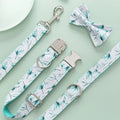 Hundehalsband- und Leinen-Set mit tropischen Blättern | LuxeStyle