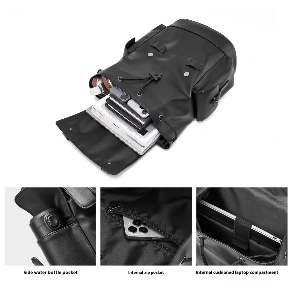 Leder-Rucksack grosse Kapazität Business – Bild 5 | LuxeStyle