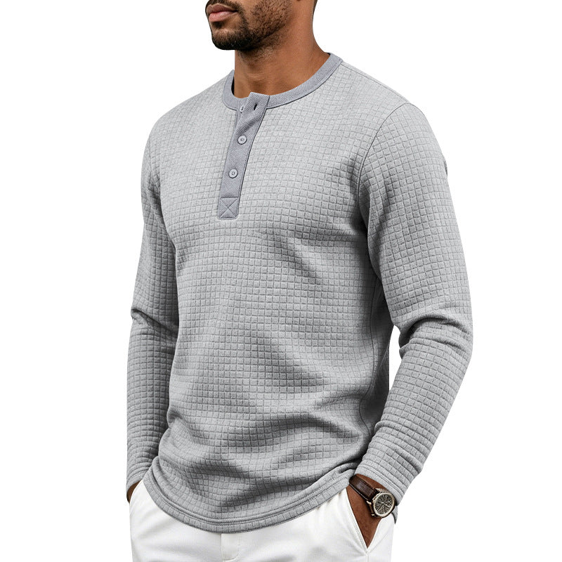 Herren Retro-Jacquard-Plaid-Weitshirt