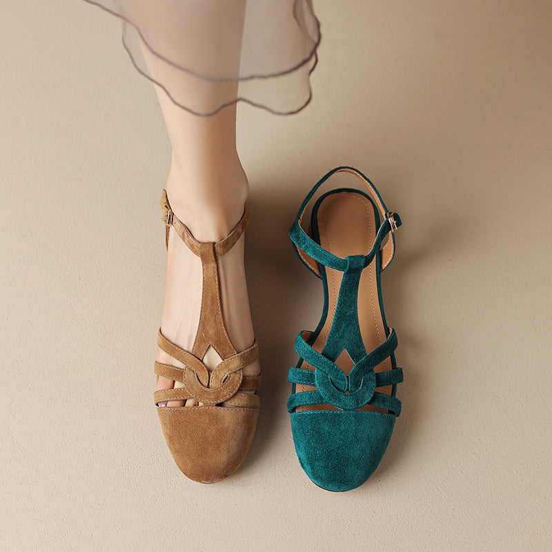 Französische Retro-Sandalen mit geschlossener Spitze – Bild 10 | LuxeStyle