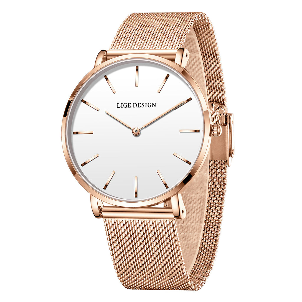 Damen Quarzuhr mit Mesh-Armband – Bild 7 | LuxeStyle