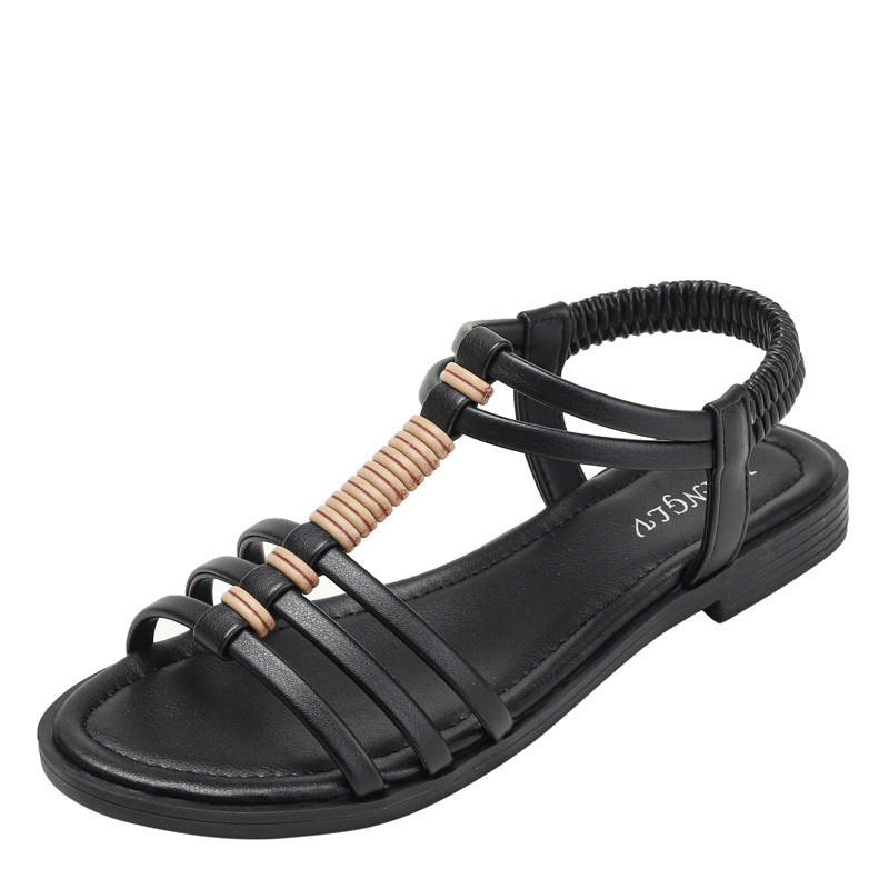 Boho Vintage Cutout Flache Strand-Sandalen – Bild 3 | LuxeStyle