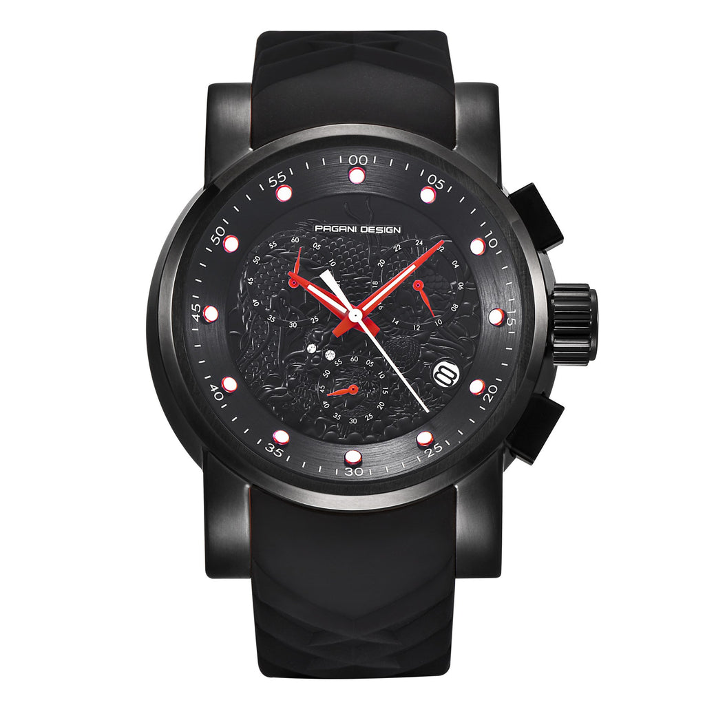 Herren Sportuhr mit Kalender und Silikonarmband | LuxeStyle