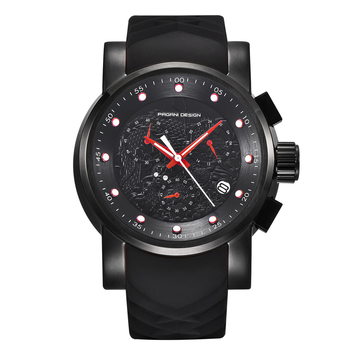 Herren Sportuhr mit Kalender und Silikonarmband | LuxeStyle