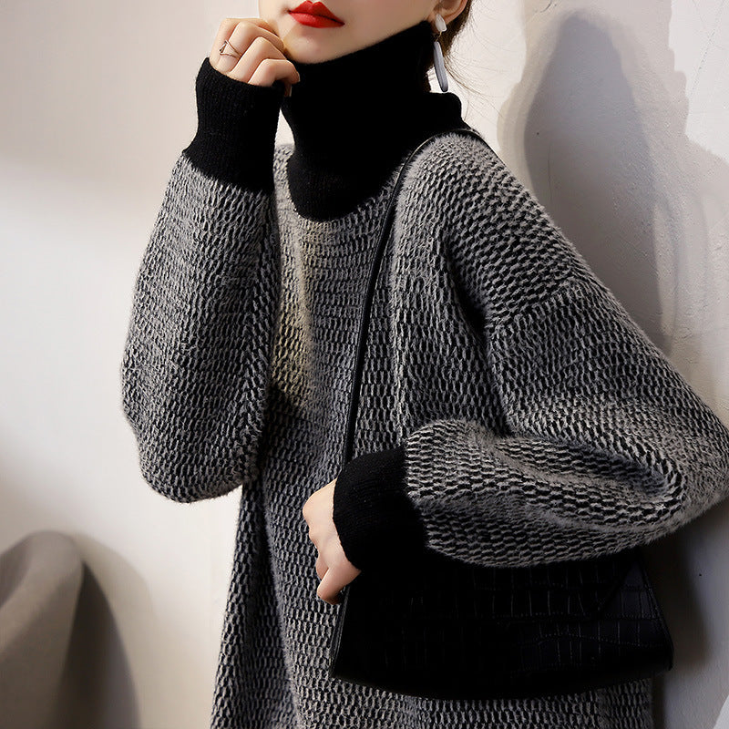 Rollkragenpullover im Oversize-Look