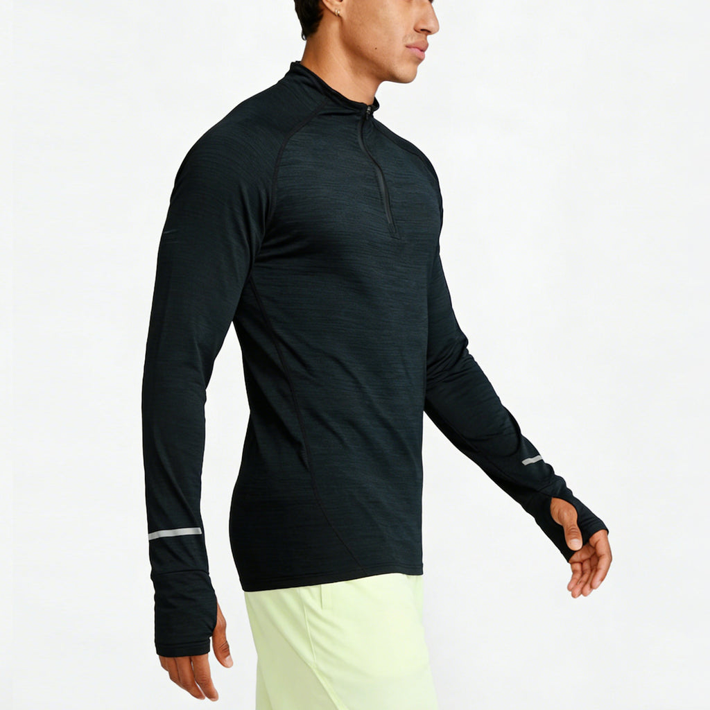 Trainingsshirt Langarm mit halbem Reissverschluss – Bild 4 | LuxeStyle