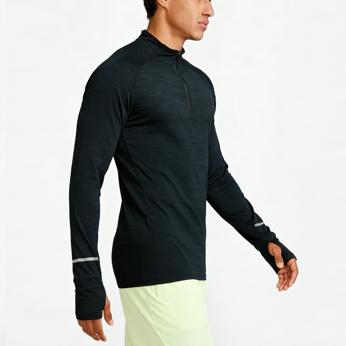 Trainingsshirt Langarm mit halbem Reissverschluss – Bild 4 | LuxeStyle