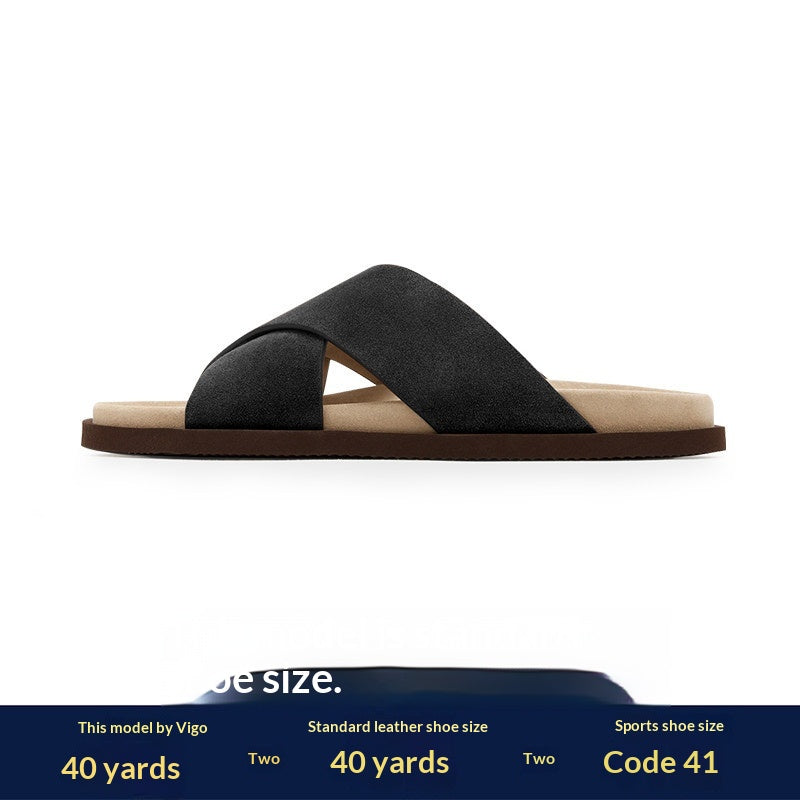 Herren Flip-Flops mit Wildleder-Optik
