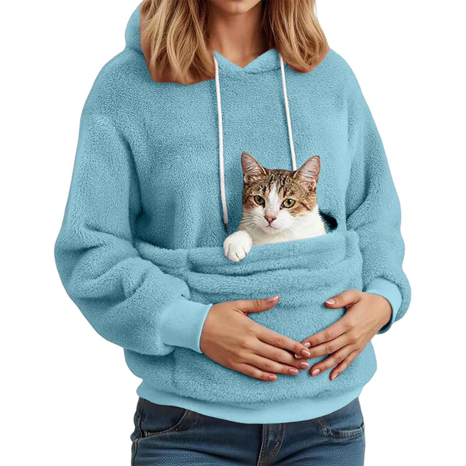 Damen Flanell Kapuzenpullover