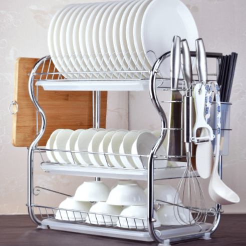 Abtropfgestell mit Geschirr- und Messerhalter – Bild 2 | LuxeStyle