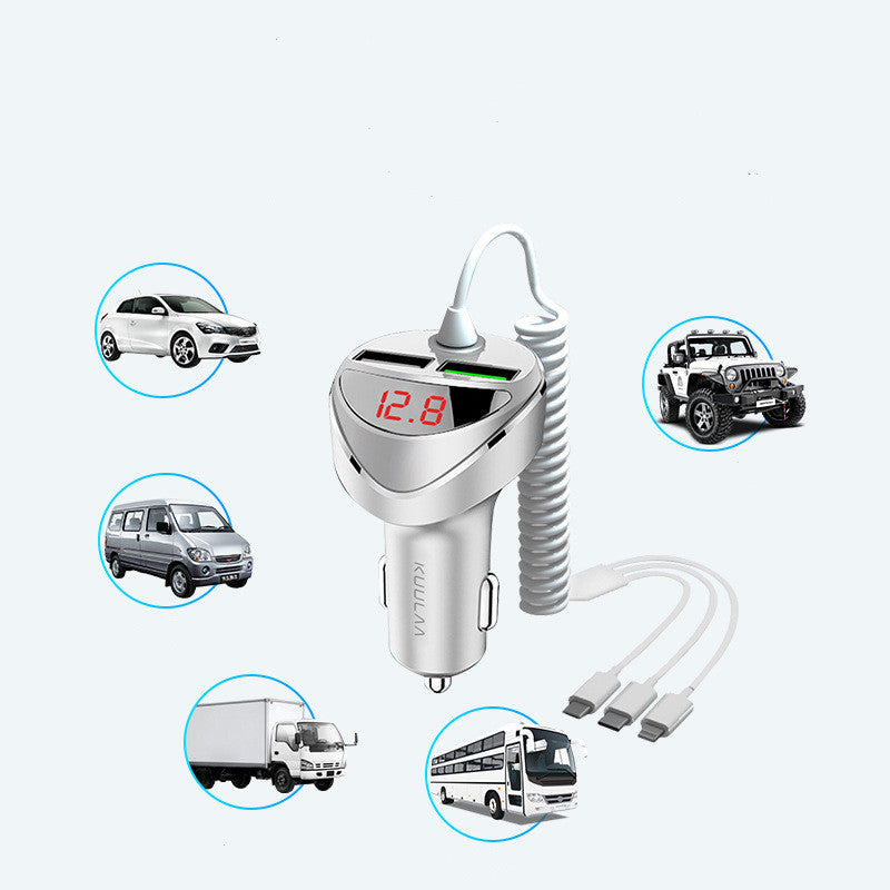 USB Auto-Schnellladegerät mit Digitalanzeige – Bild 1 | LuxeStyle