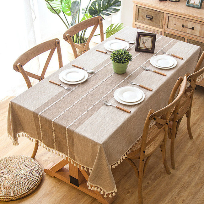 Tischdecke mit Quasten im Landhausstil – Bild 4 | LuxeStyle