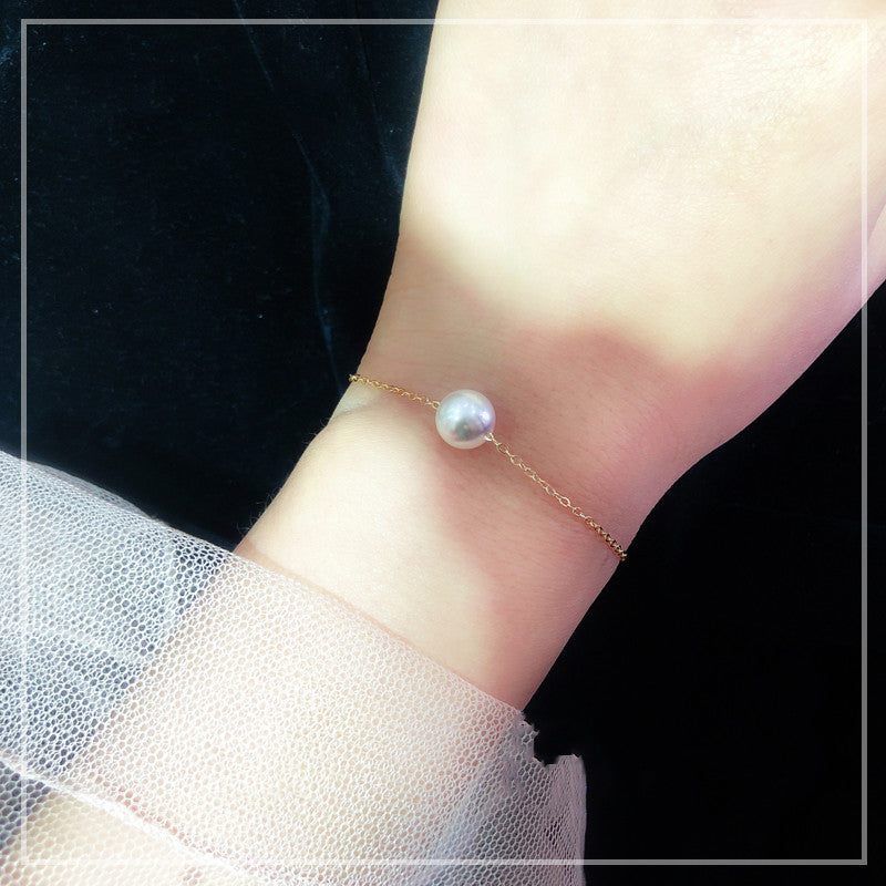 18K-Gold Akoya-Perlen Armband