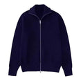 Herren Strickjacke mit Stehkragen und Reissverschluss