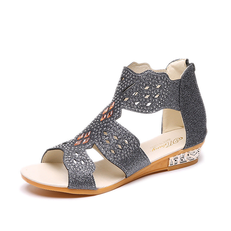 Schwarze Flachpumps mit Rhinestonen – Bild 8 | LuxeStyle