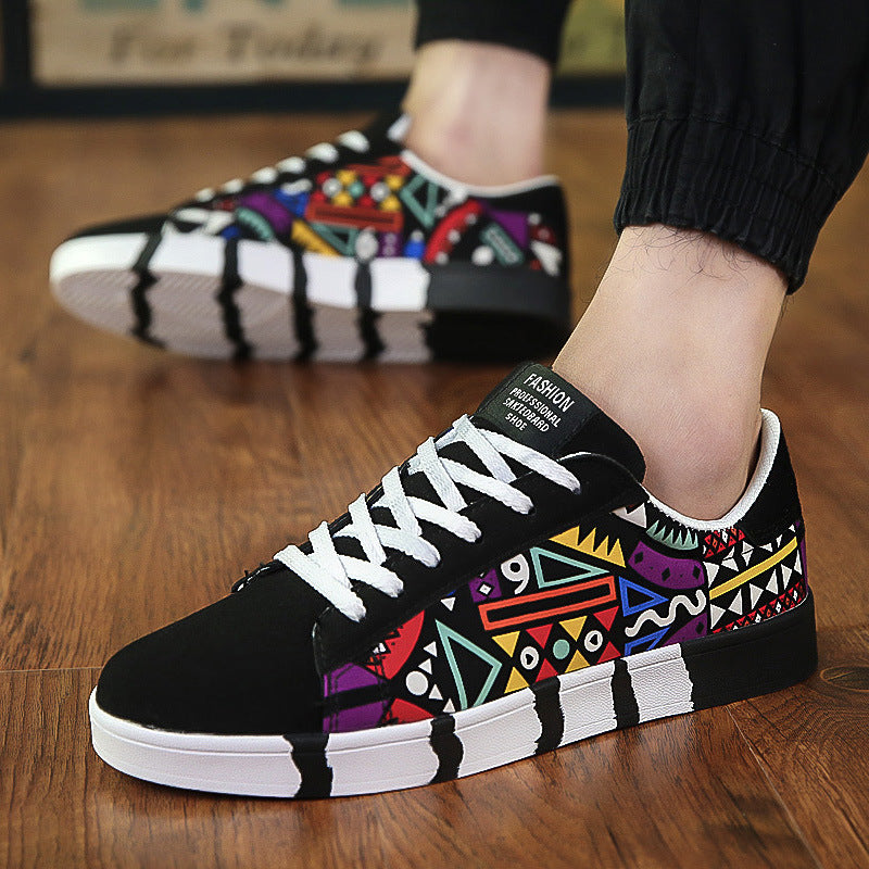 Trendige Canvas-Schuhe mit Wildleder-Details