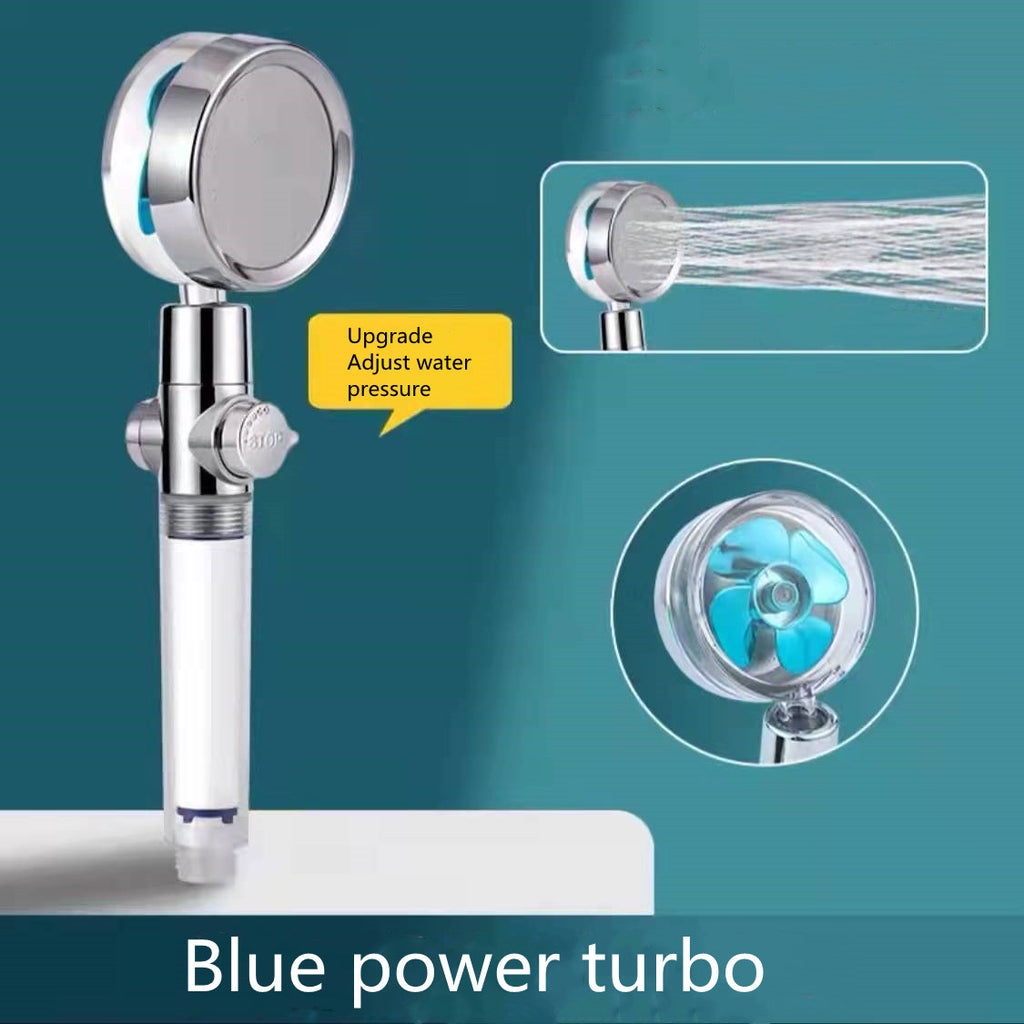 Duschkopf mit Turbo-Ventilator & Wassersparfunktion