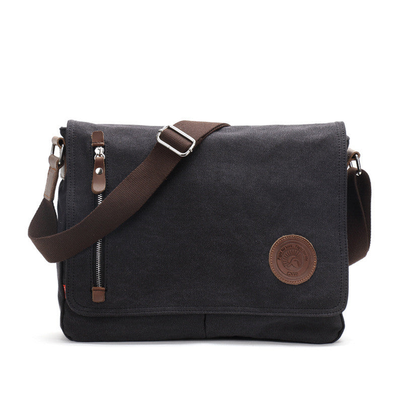 Grosse Umhängetasche aus Canvas für Herren – Bild 5 | LuxeStyle