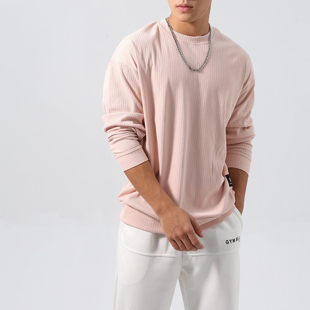 Gestreifter Jacquard-Hoodie mit entspannter Passform – Bild 6 | LuxeStyle
