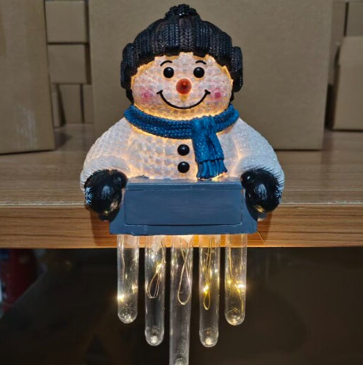 Schneemann-Glühlicht mit Eiskristall | LuxeStyle