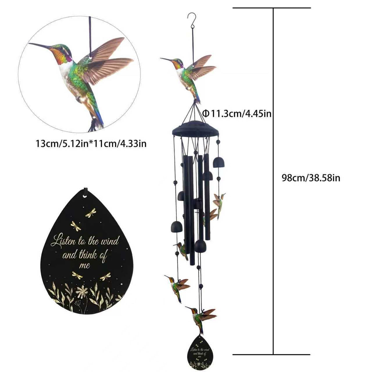 Kolibri Windspiel für Garten und Hof – Bild 3 | LuxeStyle