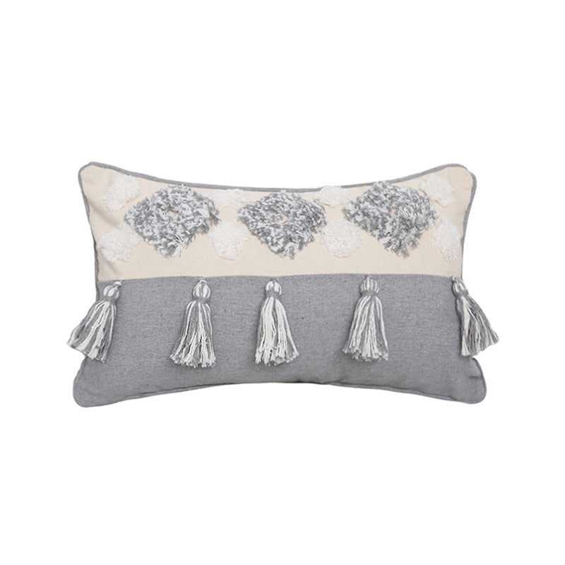 Flow Kissen mit Quasten, gestreift – Bild 1 | LuxeStyle