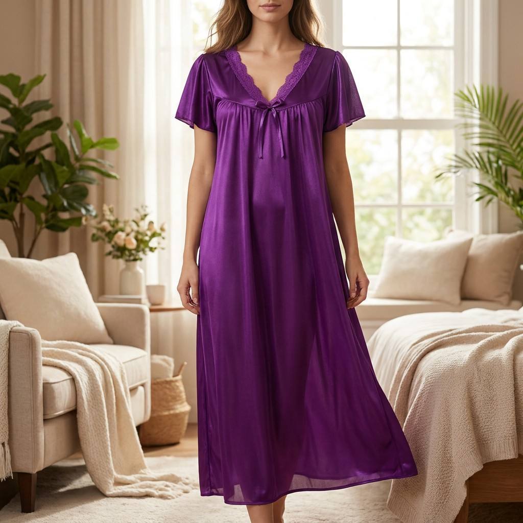 V-Ausschnitt Maxikleid mit Spitze