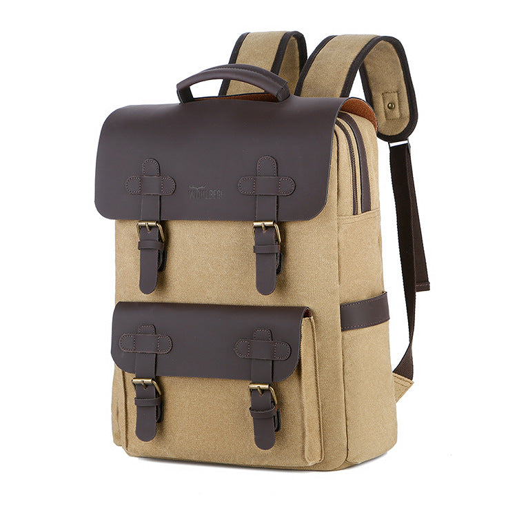 Männlicher Canvas-Computer-Rucksack – Bild 5 | LuxeStyle