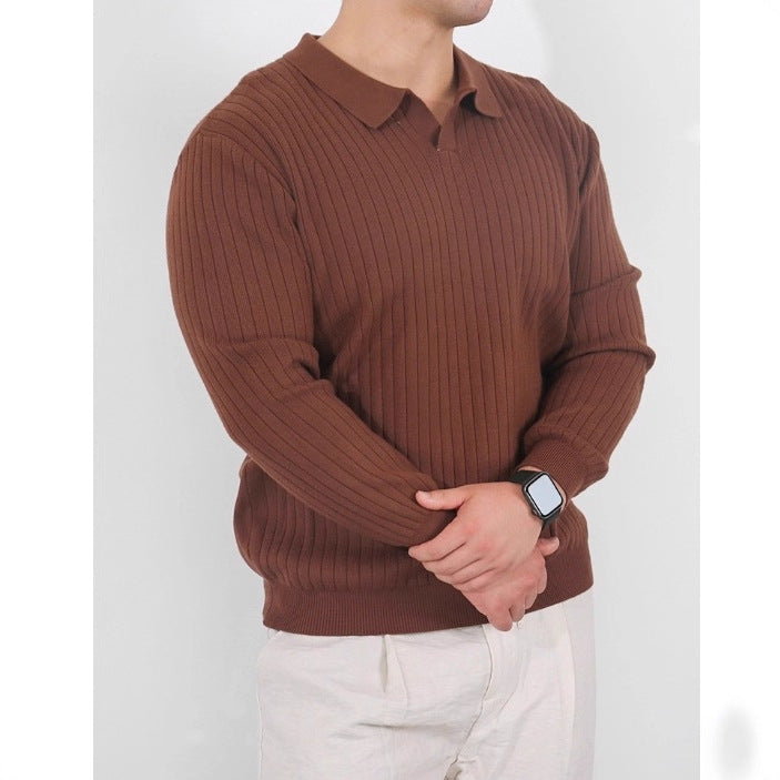 Gerippter Rollkragenpullover im American Style – Ansicht 4