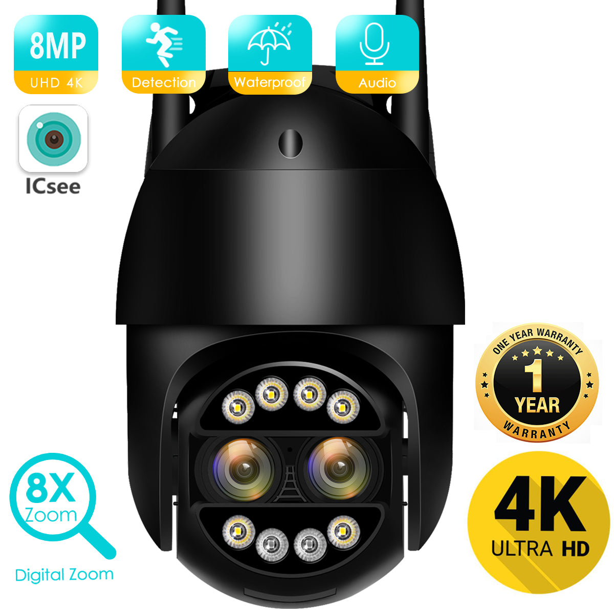 Megapixel Wifi Aussenkamera 4K – Bild 2 | LuxeStyle