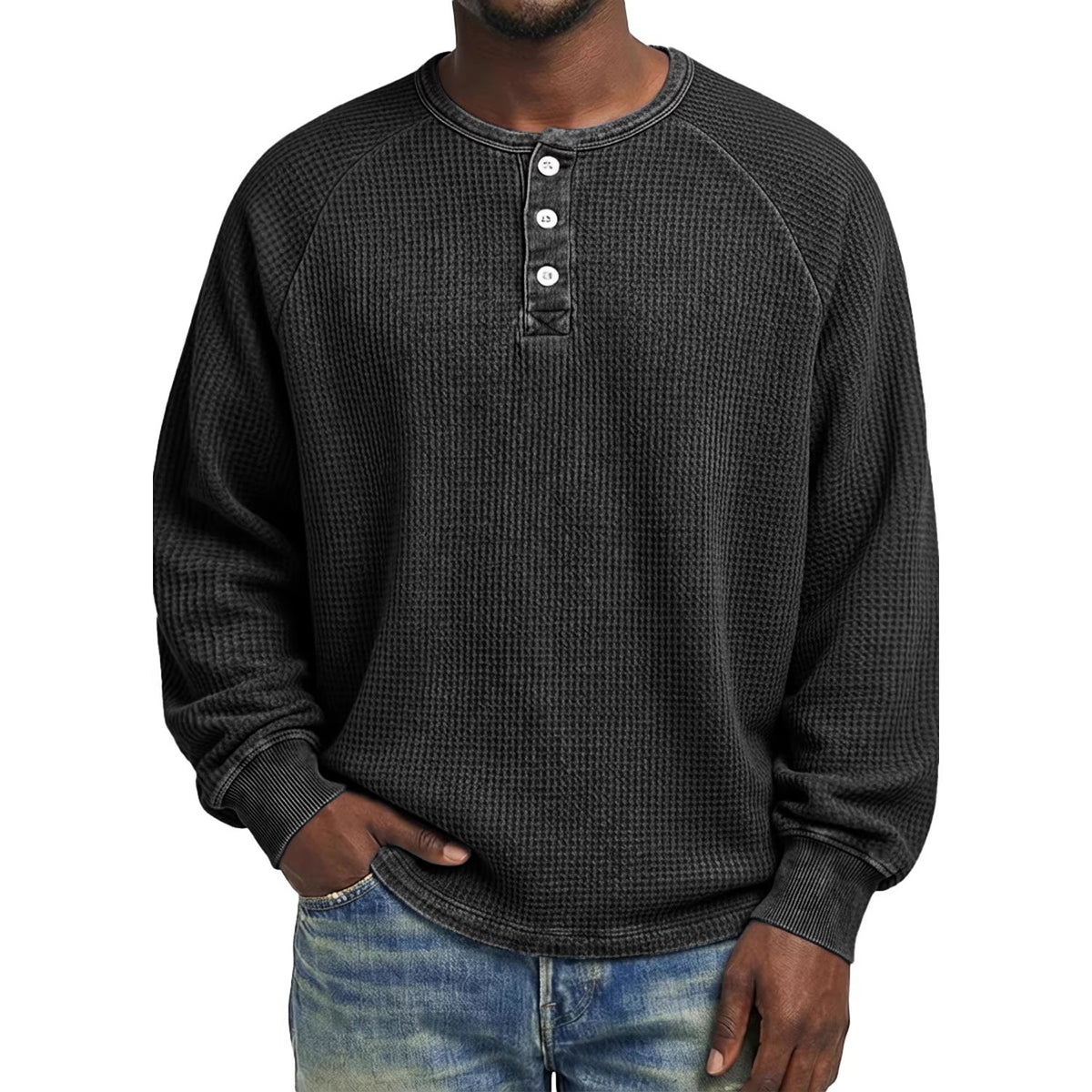 Langärmliges Herren-T-Shirt mit Print – Bild 12 | LuxeStyle