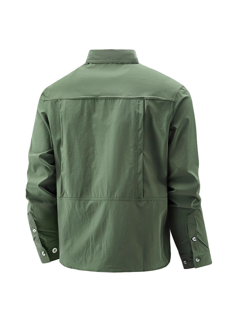 Herren Stretch Langarmshirt, schnelltrocknend