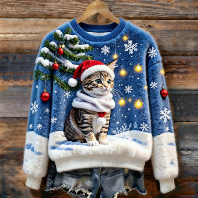 Kapuzen-Sweatshirt aus Flanell mit 3D-Effekt
