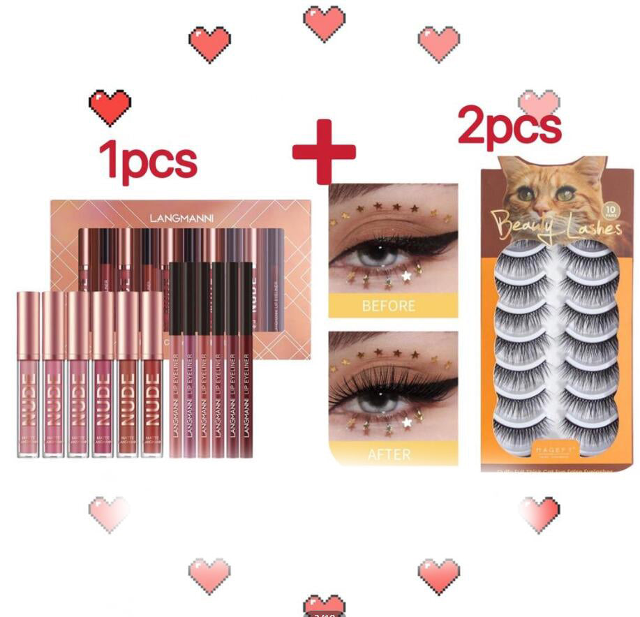 Lippenstift & Lipliner Set – 12 Farben