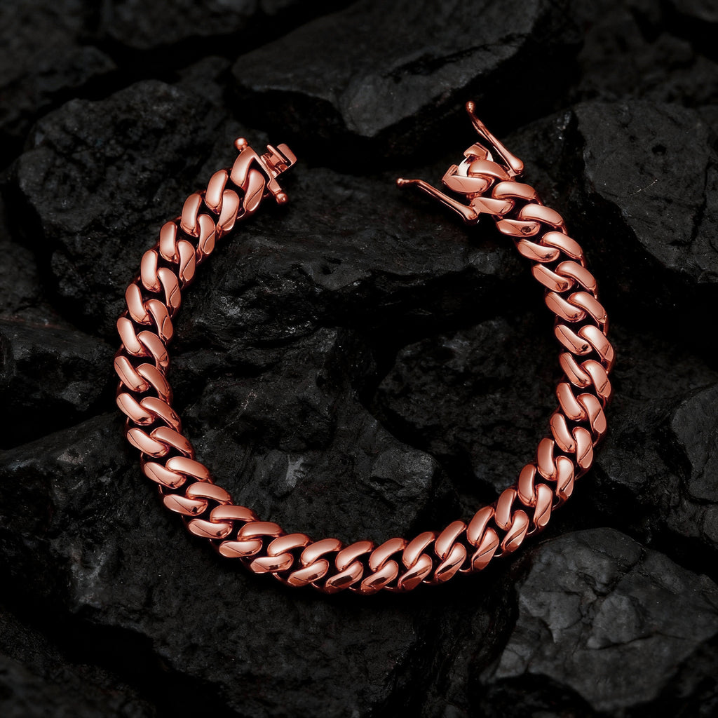 Cuban-Link Armband aus Edelstahl in Roségold | LuxeStyle